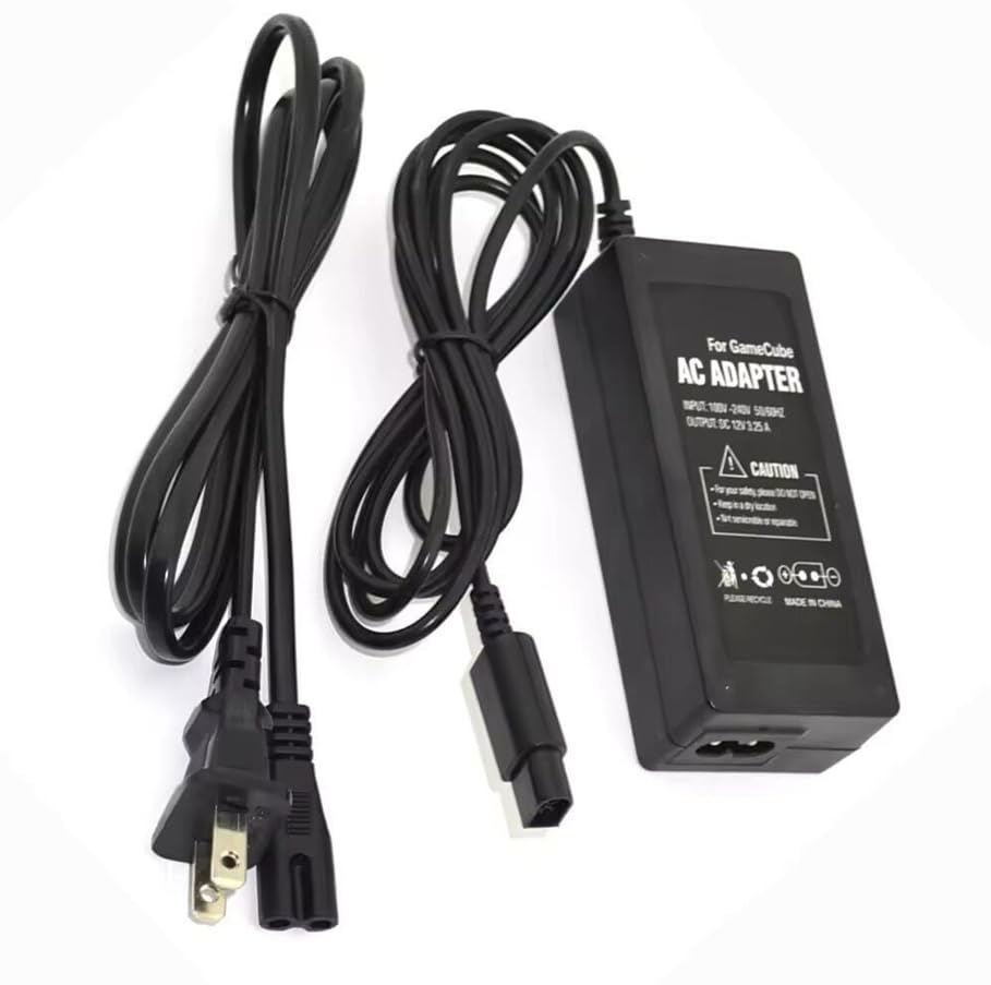 AC Power Adapter Replacement for Nintendo Gamecube Console, NGC Power Supply Charger Cord Compatible with Gamecube System