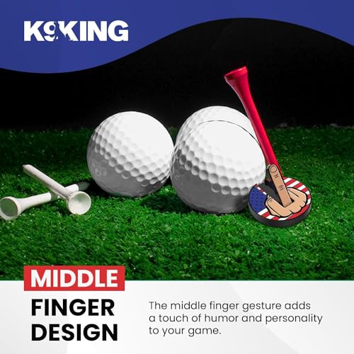 Ultimate Middle Finger Golf Ball Marker with Magnetic Hat Clip | Alignment Ball Mark | Funny Golf Accessories - Great Gift for Golf Lovers Golf Cap Premium Gifts - Golf Enthusiasts Gifts (USA Design)