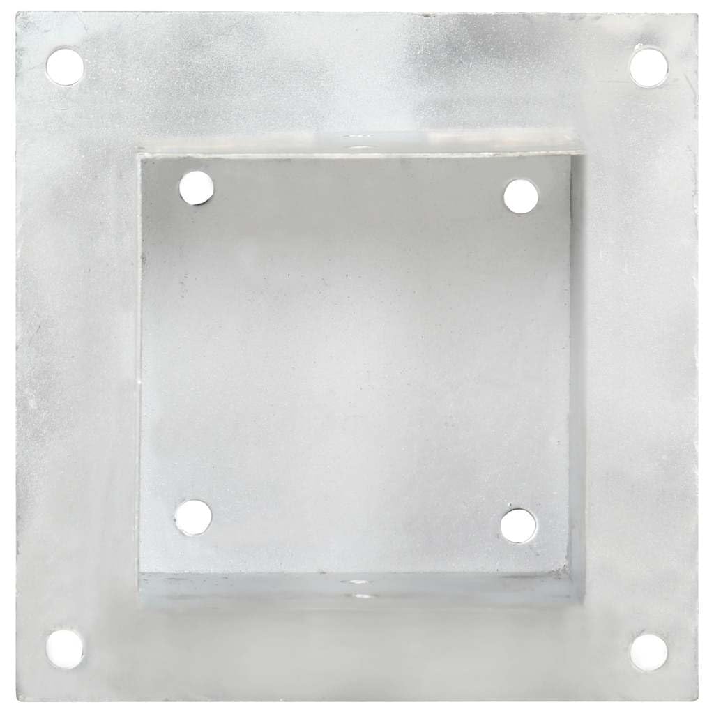 Mangloder - Anclaje de poste de metal galvanizado de 141 mm para tubos cuadrados, 4 unidades, para fijación de postes de vallas, soporte para jardín, terraza, exterior, madera y metal