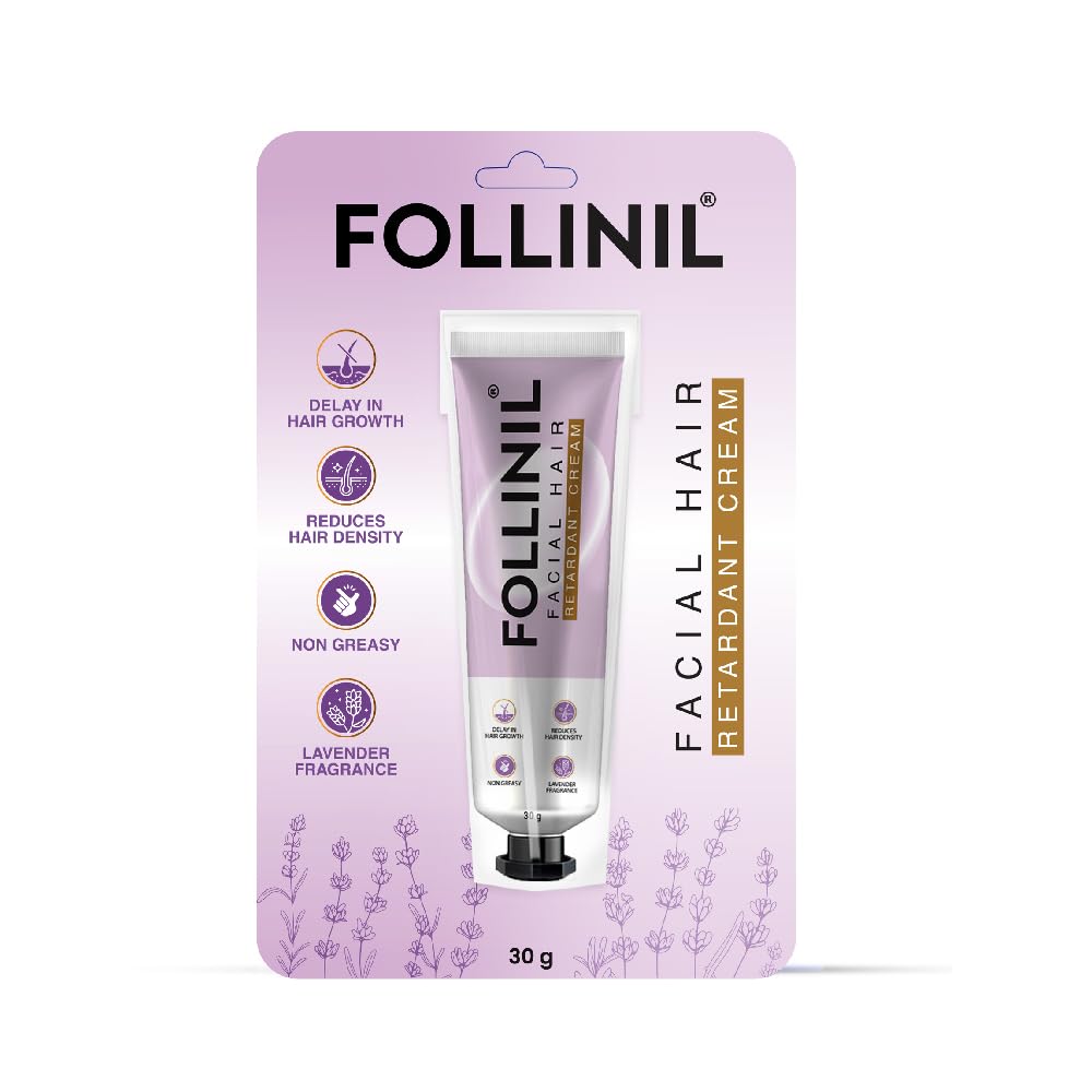 Rusan Follinil® : Facial Hair Retardant Cream (Small 15g) | Pain Free Treatment for Unwanted Hair on the Face and Neck of Women in Few Weeks | Non Greasy & Easy to Use | Helps to Delayed Hair Growth