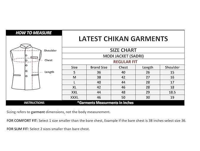 LATEST CHIKAN Men's Nehru Jacket/Waistcoat Sophisticated Ethnic Wear - SADRI-DK-BL-40 - Image 7 thumbnail