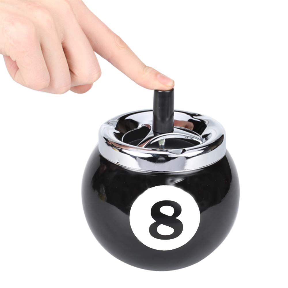 8 ball cigarette Dosela Creative Cigarette Ashtray No.8 Billiards Ball Ashtray Metal Smoking  AshTray with Push-on rotary cover for Indoor or Outdoor Use : Amazon.ae:  Health