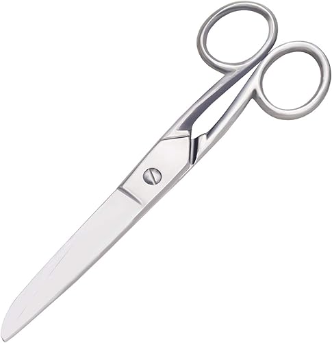 Miniatura 8 de Tijeras plateadas de tela a medida, tijeras de corte para papel de costura, cortador de acero inoxidable, tijeras de oficina (5 pulgadas)