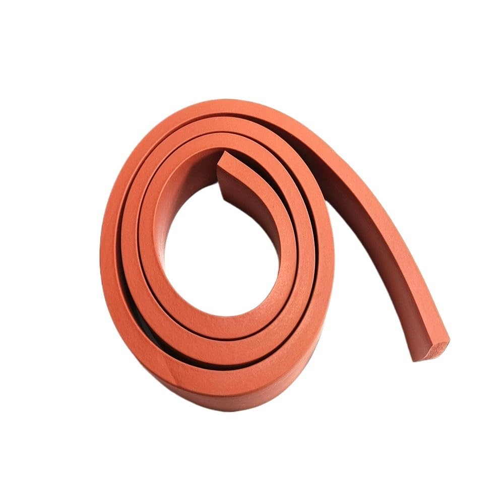 Schaumdichtungsstreifen Schaumgummistreifen, 30 m Schaumgummi-Dichtungsstreifen, Dicke 3–10 mm, rote Farbe, quadratische Silikon-Schaumstreifen, Schwammgummistreifen, 1 Stück(5mmX50mm)