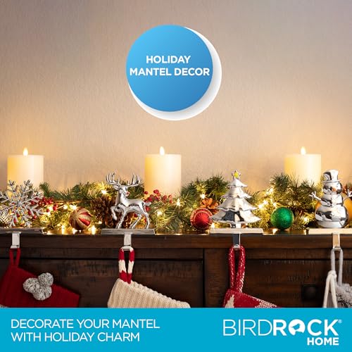 BIRDROCK-HOME-Christmas-Stocking-Holders-for-Mantle-Weighted-Metal-Hanger-for-Stockings-Holiday-Decor-Metal-Hook-for-Fireplace-Staircase-Shelf-Non-Scratch-Base-Holiday-Collection-Set-of-4 BIRDROCK HOME Christmas Stocking Holders for Mantle Weighted Metal Hanger for Stockings Holiday Decor Metal Hook for Fireplace Staircase Shelf Non Scratch Base Holiday Collection Set of 4