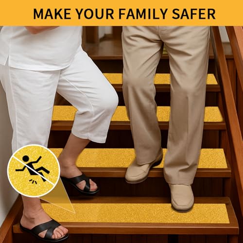 Image of Anti Slip Tape 6 inch x 30FT, Light Yellow Heavy Duty Waterproof Non-Slip Safety Traction Grip Tape for Indoor Outdoor Stairs, Steps, Ramps, Walkways and Pool