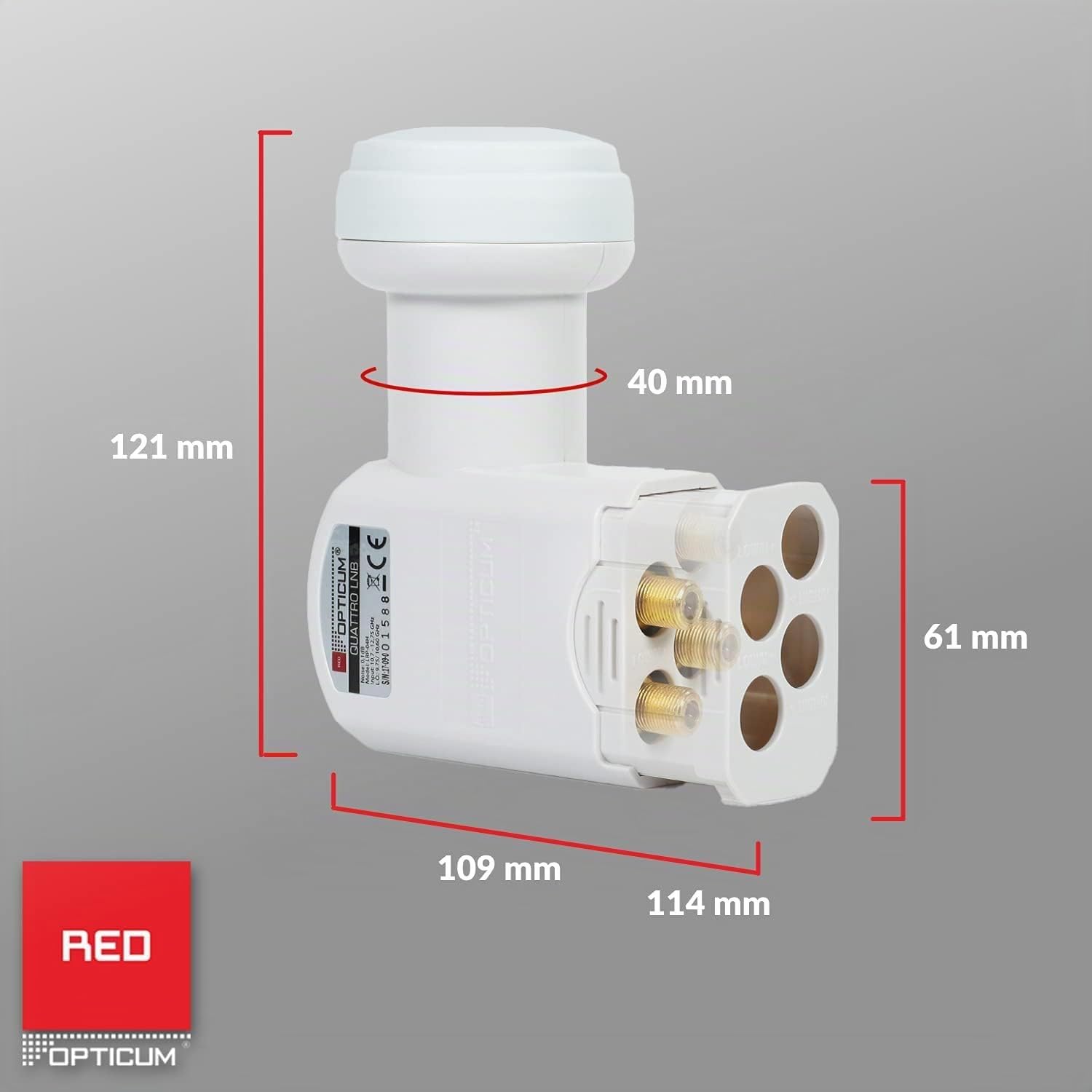 Opticum Quad LNB - LQP-04H - Connexion de satellite (Full HD, 3D) Blank