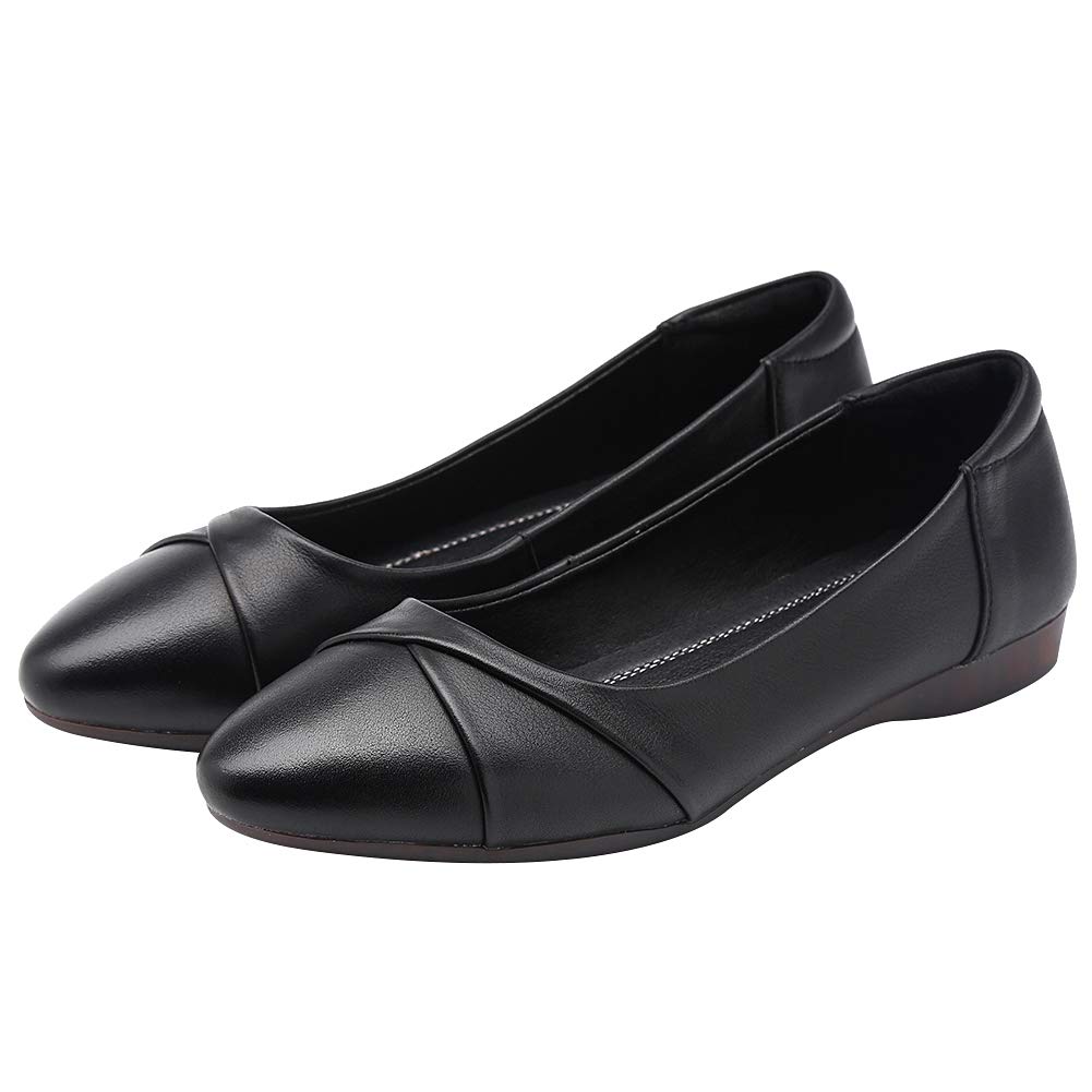 amropi Damen Gefaltet Geschlossen Zeh Schlüpfen Arbeiten Ballerinas