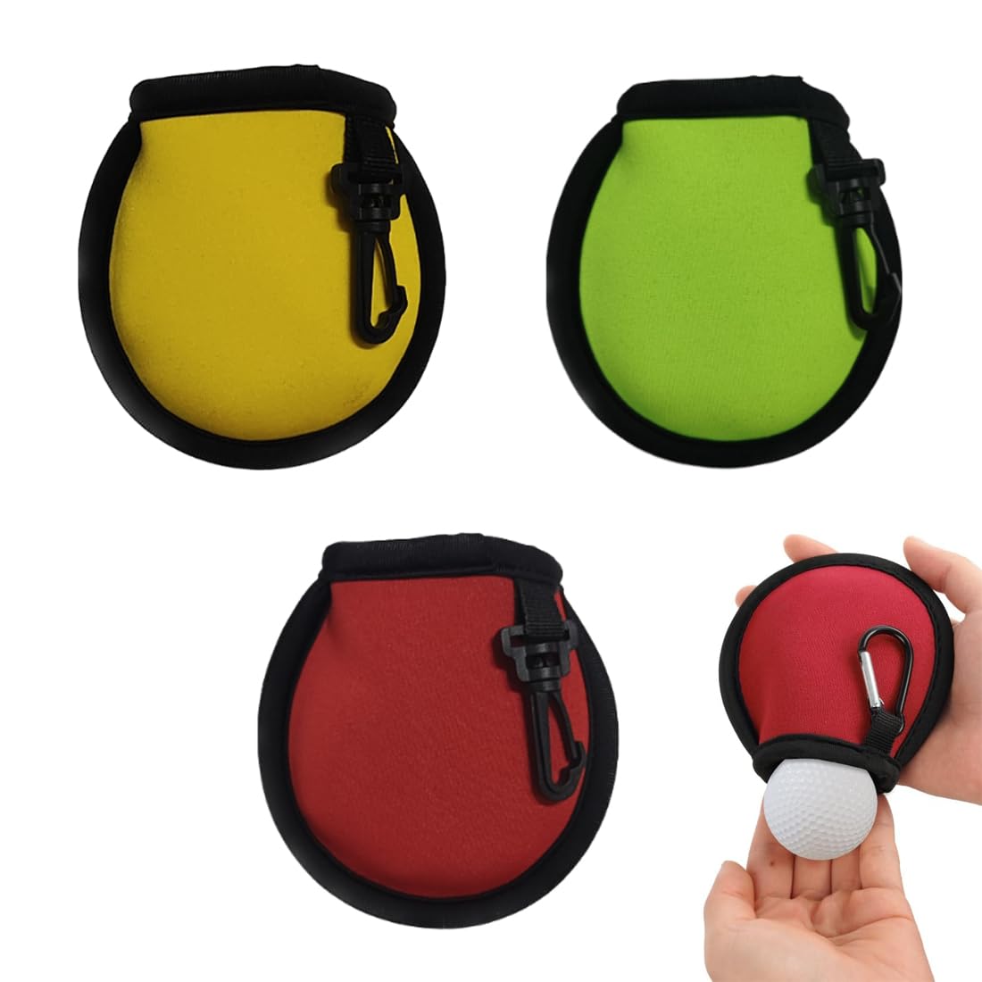 WeddHuis 3 Pezzi Borsa Pulizia Palline da Golf, Accessorio Golf
