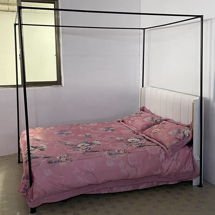 Support de moustiquaire de lit 1.5x2m en acier inoxydable avec connecteurs