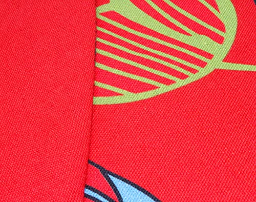 Cotton Craft Papasan Chair Cushion - 100% Cotton Duck Fabric Thick Overstuffed Floor Seat Standard 45" Round Chair Swing Chair Patio Den College Dorm - Poppy Floral Multicolor Red #TOP6