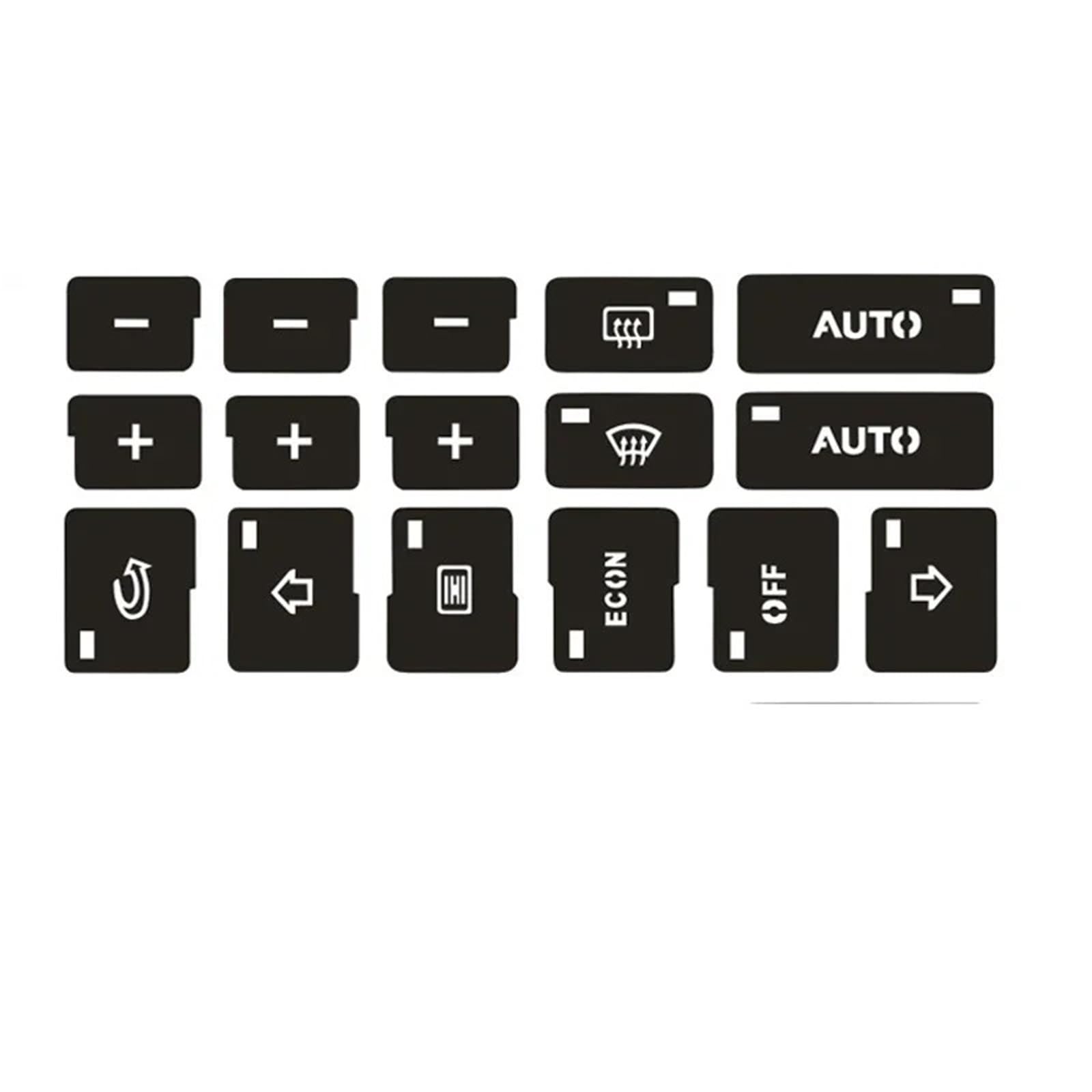 Repair Patch Compatible with A4 B6 B7 2000 2001 2002 2003 2004 1 Pcs Car Air Condition Ac Climate Control Button Repair Stickers Decals with 16keys(Type a)