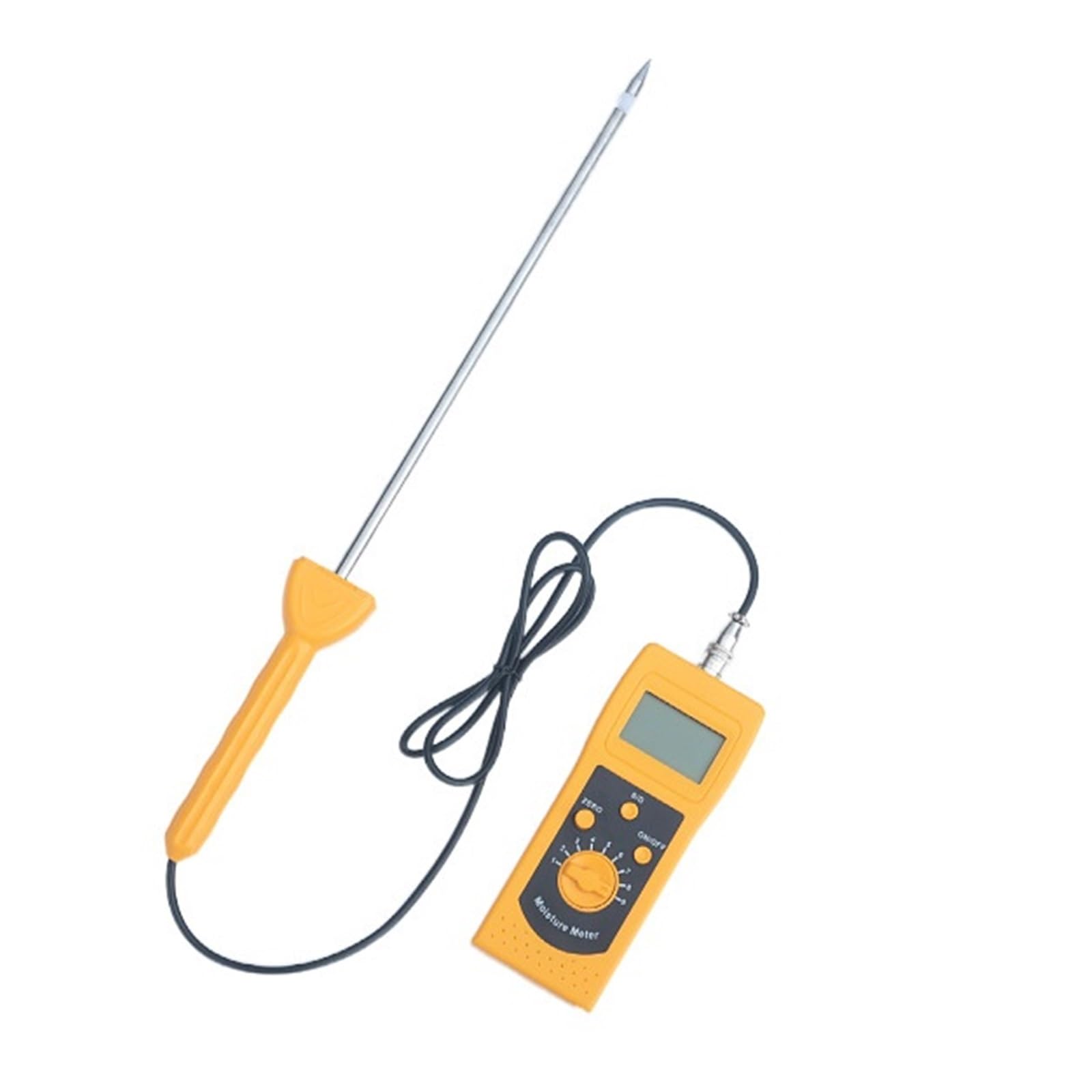Amrttwy One Color Moisture Meter, High Frequency Moisture Meter With Lcd Display, Soil And Sand, Detection Probe, Backlight Detector, Practical Reading