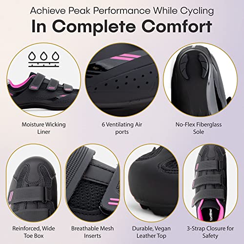 image for Tommaso Pista 100 SPD Spin Shoes for Women Indoor Cycling, Ready-to-Ri