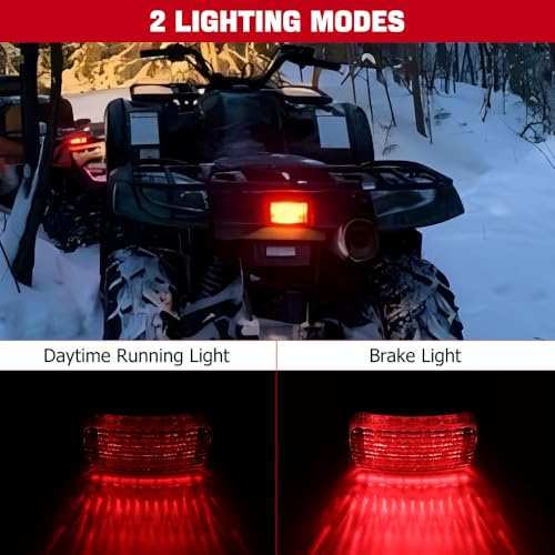 Image of DREAMIZER LED Tail Light ATV OEM Taillight w /Running Brake Light Compatible with Yamaha Big Bear Bruin Rhino Kodiak Grizzly Wolverine Viking