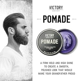 Alternative view of Victory Barber & Brand Pomade for Men, 3.1 Ounce, Water Based Pomade for Men, High Shine Hair Wax for Men, Strong Hold Pomade, Made in USA