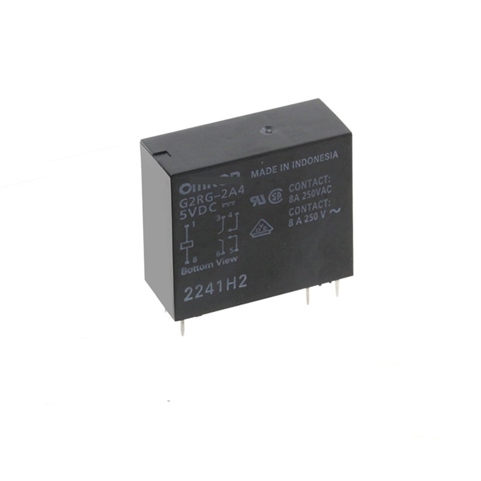 Relais G2RG-2A4-12VDC avec isolation renforcée 8A pour automatisme - 8