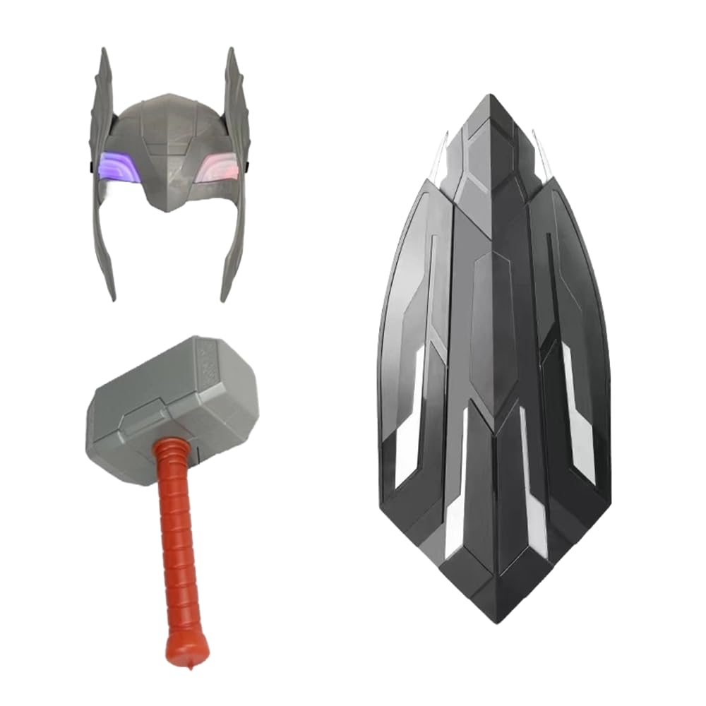 BaronHong Hammer Mask America Weapon Plastic Open/Close Shield 1:1 Cosplay Props(3-pack,XL)