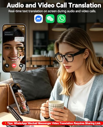 Image of Smart Camera Glasses - 8MP HD Camera and Bluetooth Audio, 1080P Video& Photo, Record, Translation, AI Assistant, Object Recognition, Music&Call, 1*Sunglasses Lenses