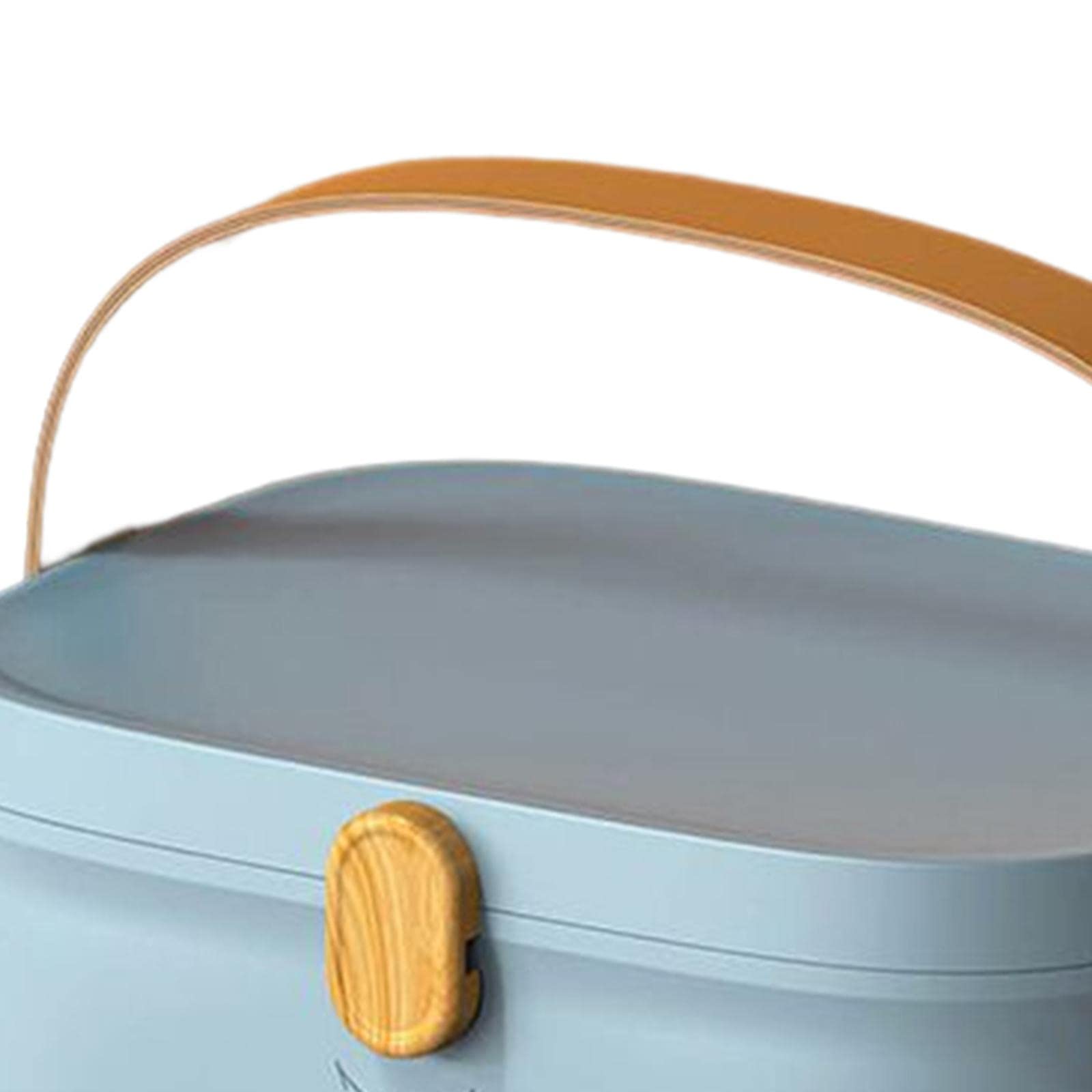 Botiquín Organizador Estuche Caja Plástico Multifuncional con Separadores y Pies Antideslizantes Adecuado para Coche Hogar Oficina Viaje Camping, Azul