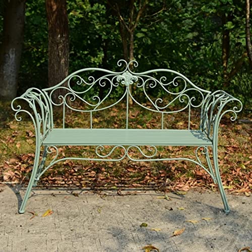 Banc de jardin en métal robuste et montage rapide pour porch