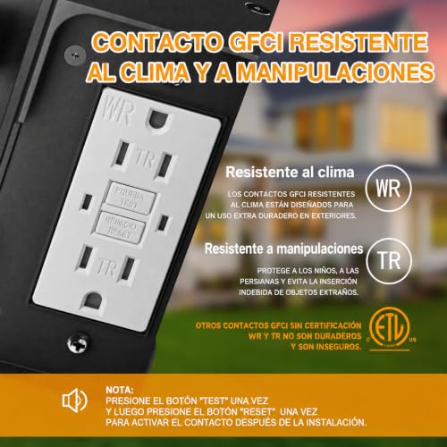 Image of Ehaho Porch Light with GFCI Outlet Aircraft Grade Aluminum Alloy Black 2PCS | Dusk to Dawn Outdoor Lights Waterproof IP 68 Upgraded 3 Lighting Modes Exterior Light with Plug for Front Door Patio Garage