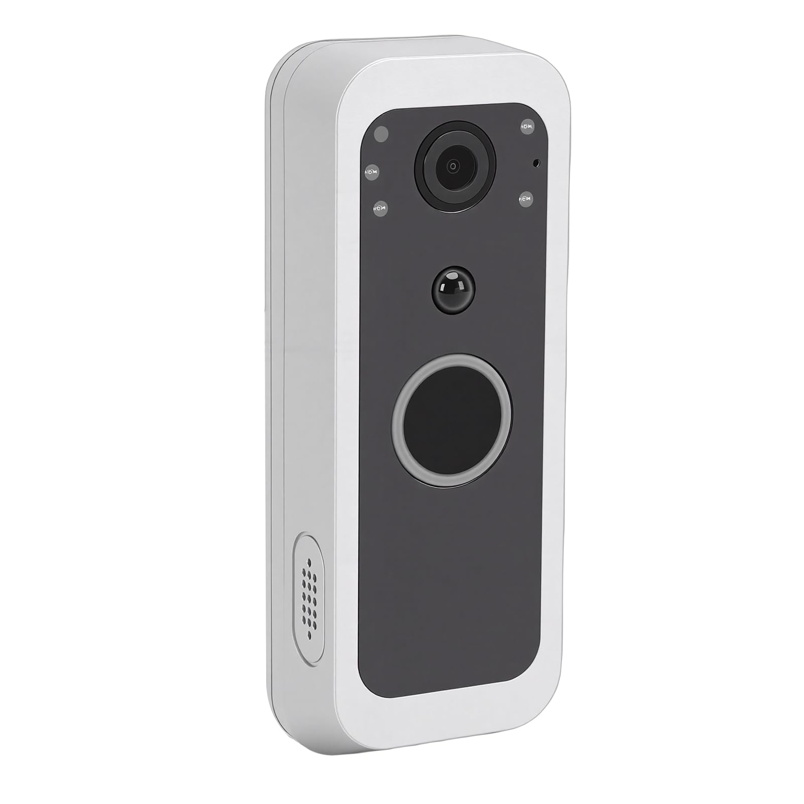 FTVOGUE Campanello Video WiFi, Rilevamento del Movimento a Doppia Lente HD 1080P Conversazione Bidirezionale Visione Notturna IR IP65 Impermeabile, con Cuscinetto Adesivo o Installazione