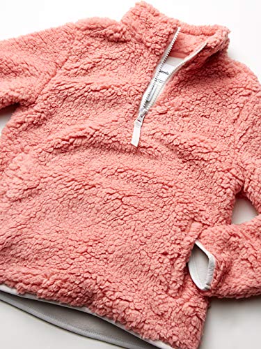 Image of Amazon Essentials Girls and Toddlers' Long Sleeve Sherpa Fleece Quarter-Zip Jacket, Midweight