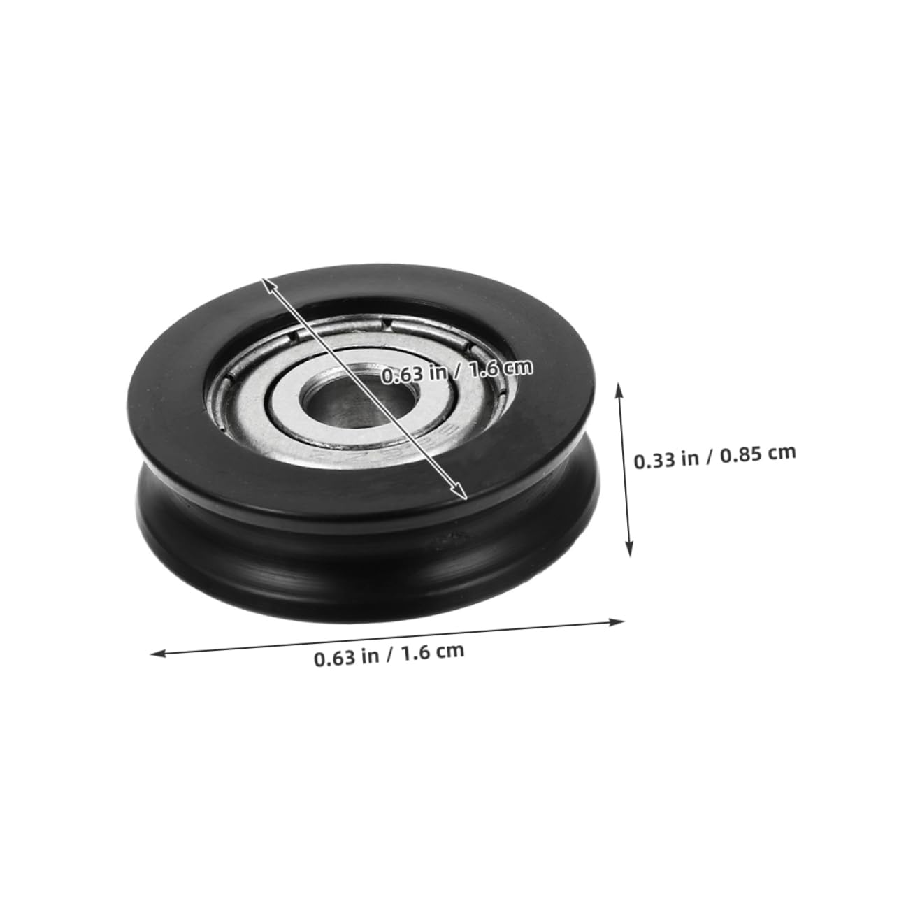 Veemoon Nylon Window Pulleys Metal Wheel Pulley u Groove for Door and Window Track Rolling Bearing Guide