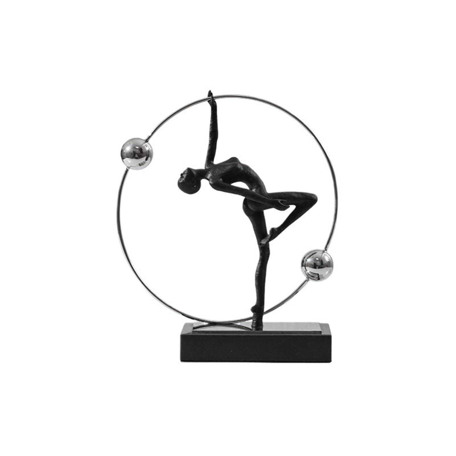 FZL02068LM Sculpture Modern Light Luxury Character Sculpture Ornaments Creative Arts Handicraft Home Furnishings Ornament Decor(Black)