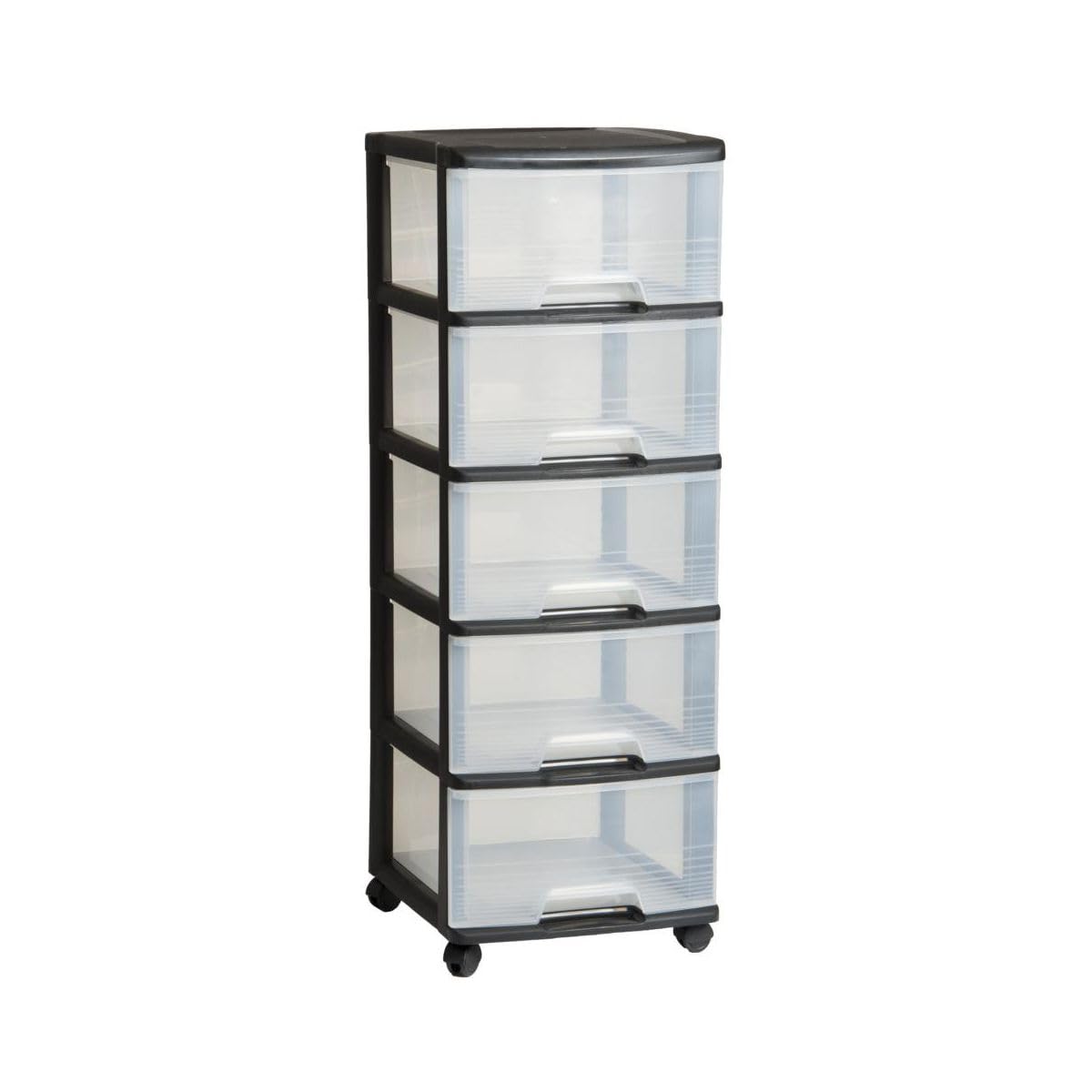 Curver Shelf Basket, Plastic, Black, 37 x 39 x 100 cm