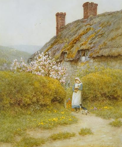 Graffiti Art Mural un cottage du Dorsetshire décoration murale salon tableau moderne 60x90