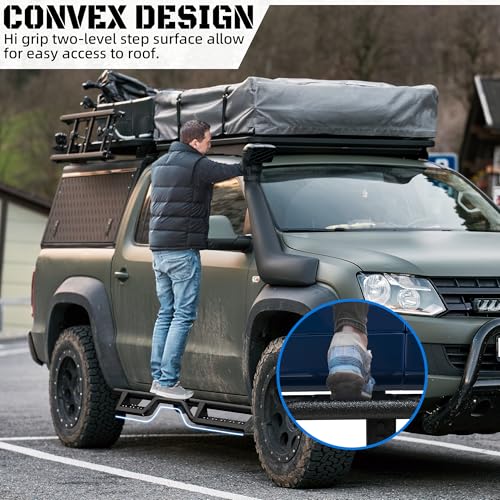 Image of WHALEMOTOR Running Boards Side Steps Crew Cab Compatible with Chevy Colorado /GMC Canyon 2015-2026 Crew Cab, 6 Inches Bolt-on Drop Side Steps Rails, Powder Coated Black and Painted Black