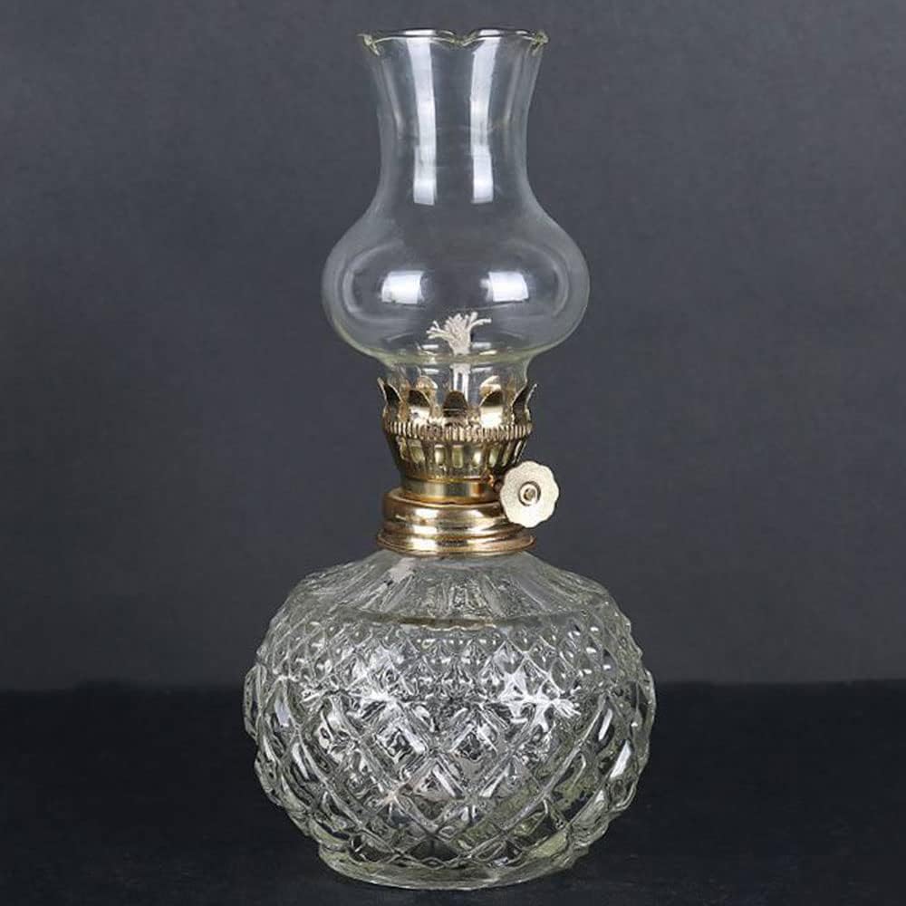 AAOTEOil Lamp:Large Size Indoor Chamber Oil Lamps Purism Rustic Style Adjustable Switch Crystal Glass Lotus Light Buddha Kerosene Lamp For Blessing Decoration Indoors Festival Wedding