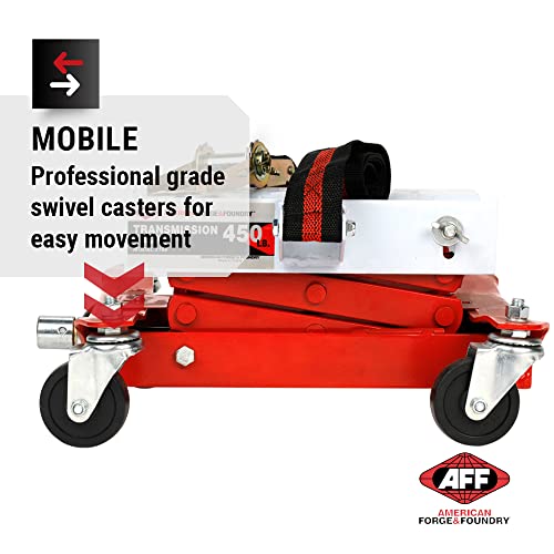 Aff Heavy Duty Transmission Jack (Multiple Weight Capacities) - Constructed With High-Grade Steel, Red, 450 Lbs Capacity #TOP3