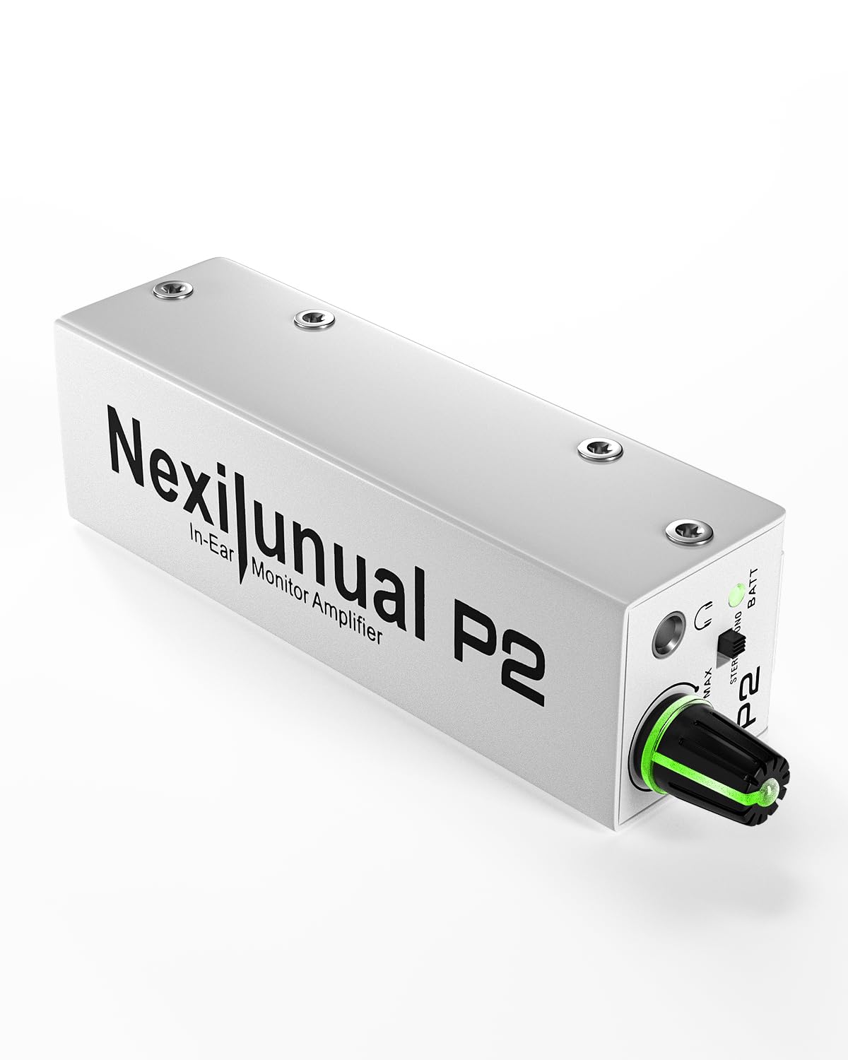 Nexilunual P2 Ultra-Compact in-Ear Monitor Amplifier, Personal Headphone Amp with XLR/TRS Input 3.5mm Output, in Ear Monitor System with Stereo/Mono Switching, Seven-Color Breathing Light