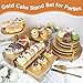 MACIFECI Gold Cake Stand Set, Gold Dessert Table Display Set for Wedding, Party, Birthday, Baby Shower, Event Bridal Celebration