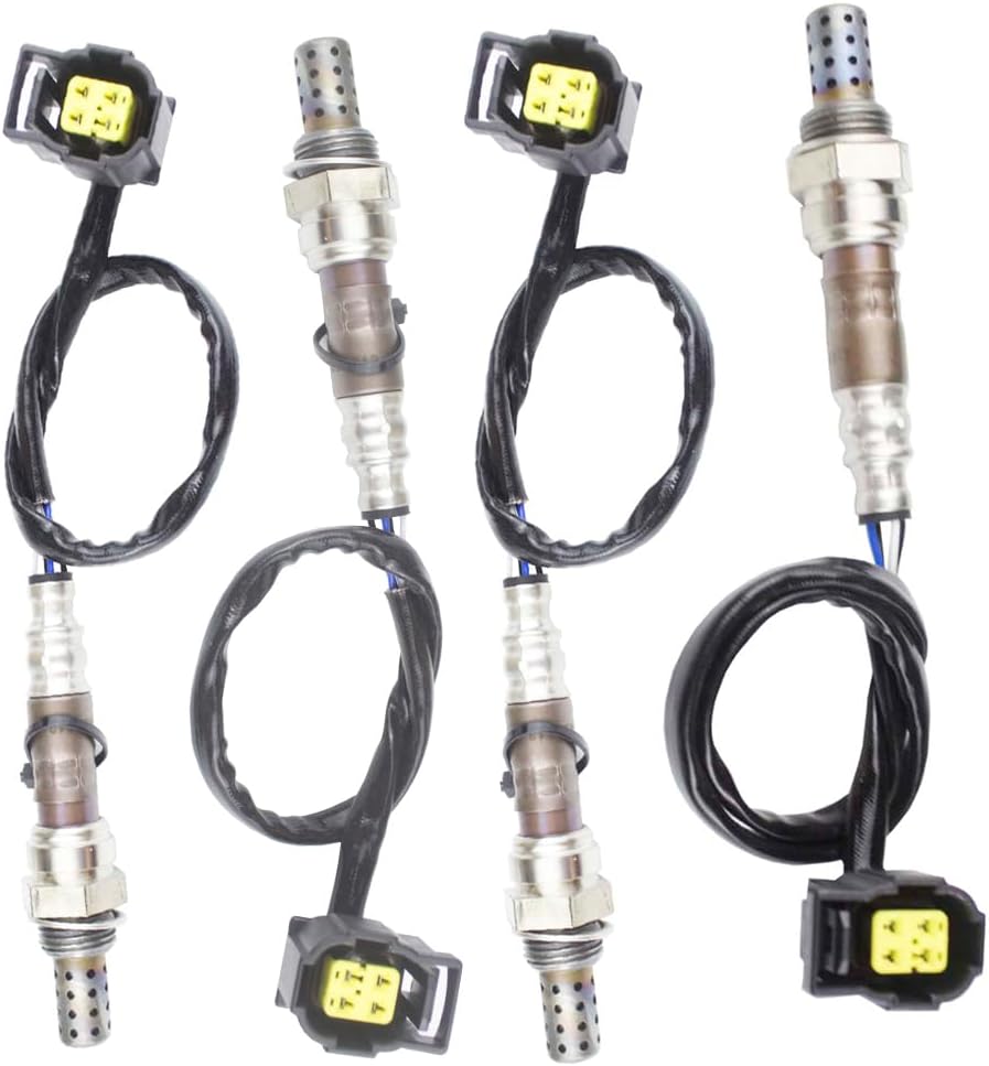 4PCS Oxygen Sensor 1 & 2 Compatible with Jeep Grand Cherokee 2001 2002 2003 2004 4.7L Upstream + Downstream