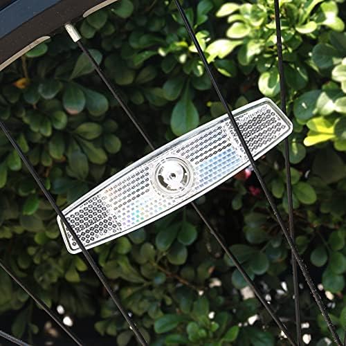 BSK 4 Pcs White Bicycle Wheel Spoke Night Safety Warning Reflector