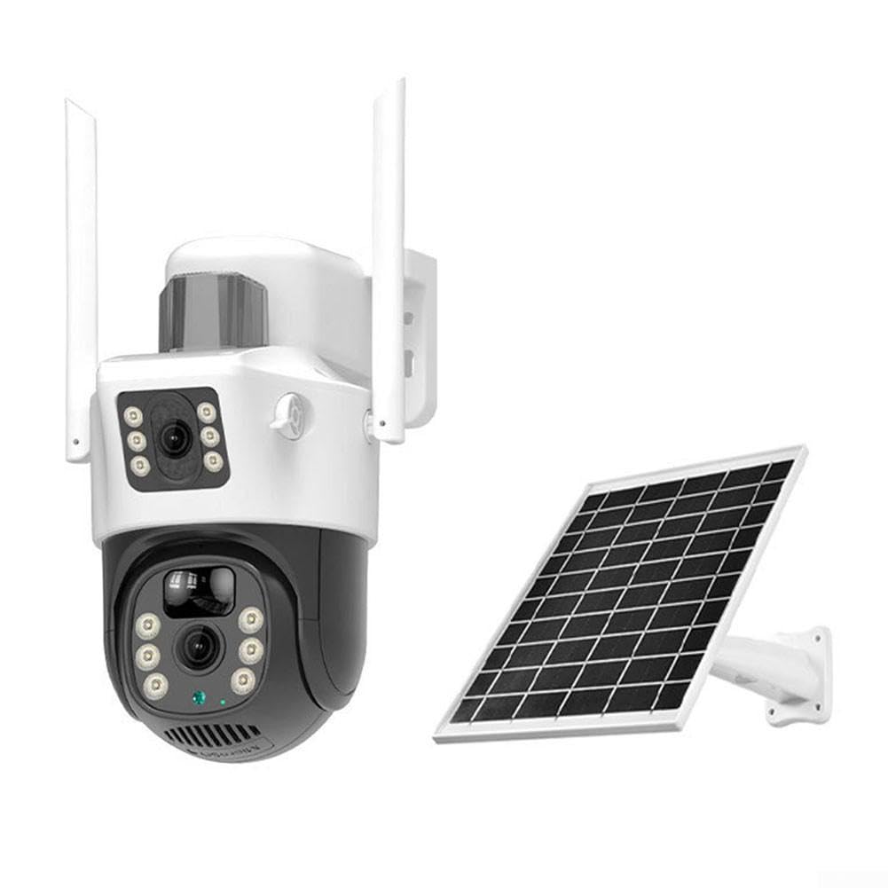Système de double caméra 4G solaire pour extérieur sans fil PTZ extérieur