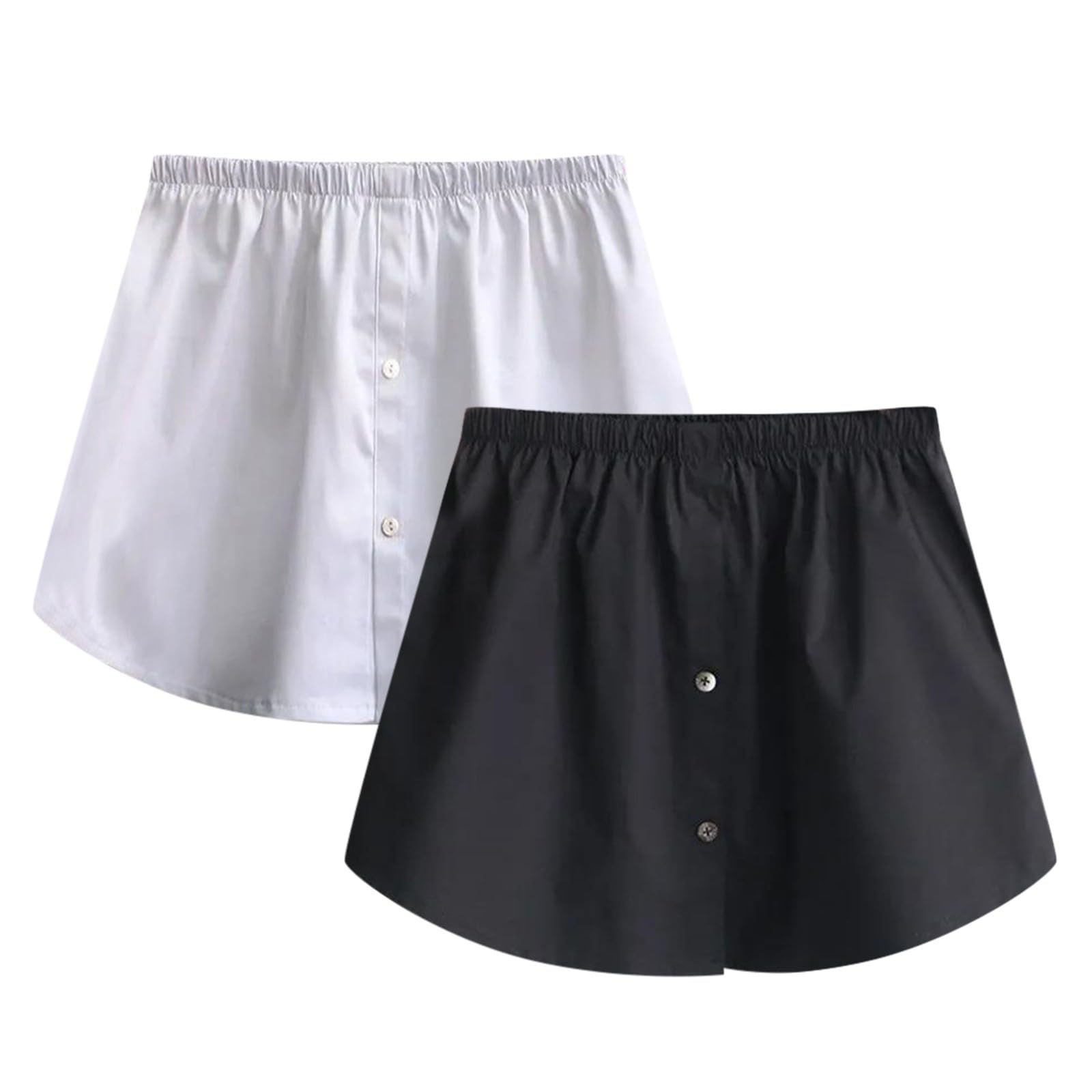 Blusenrock Hemdverlängerung Damen Mini Unterrock Lower Skirt Shirt Extender Unterzieh Hemd Verlängerung Rock Blusenverlängerung Shirt Verlängerung