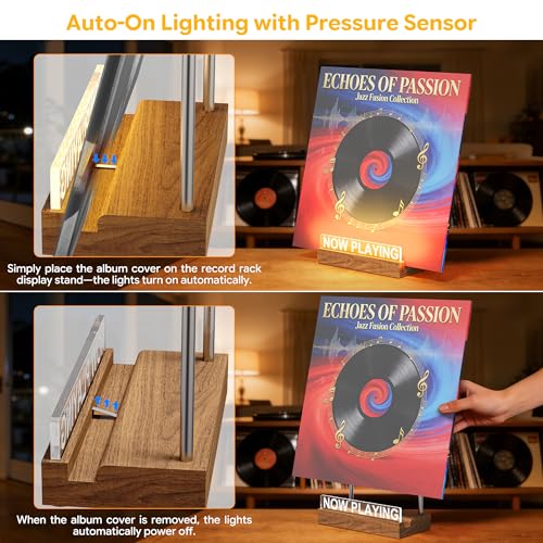 Support vinyle Now Playing lumineux idée cadeau originale pour audiophile - 4