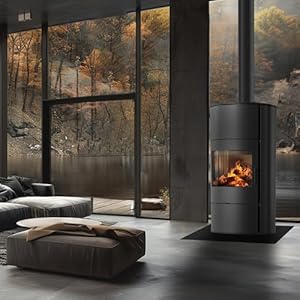 Kratki Rollo Kaminofen 10 kW Schwarz