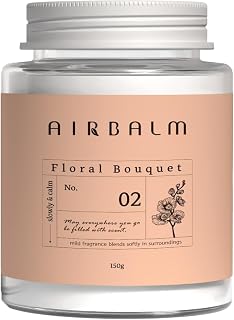 Air Balm Odor Eliminator, Solid Air Fresher, 1 Pack, 5.3 oz. Lasts 90 Days for Room, Kitchen, Bathroom and Wardrobe, BABY POWDERScent (Floral Bouquet)