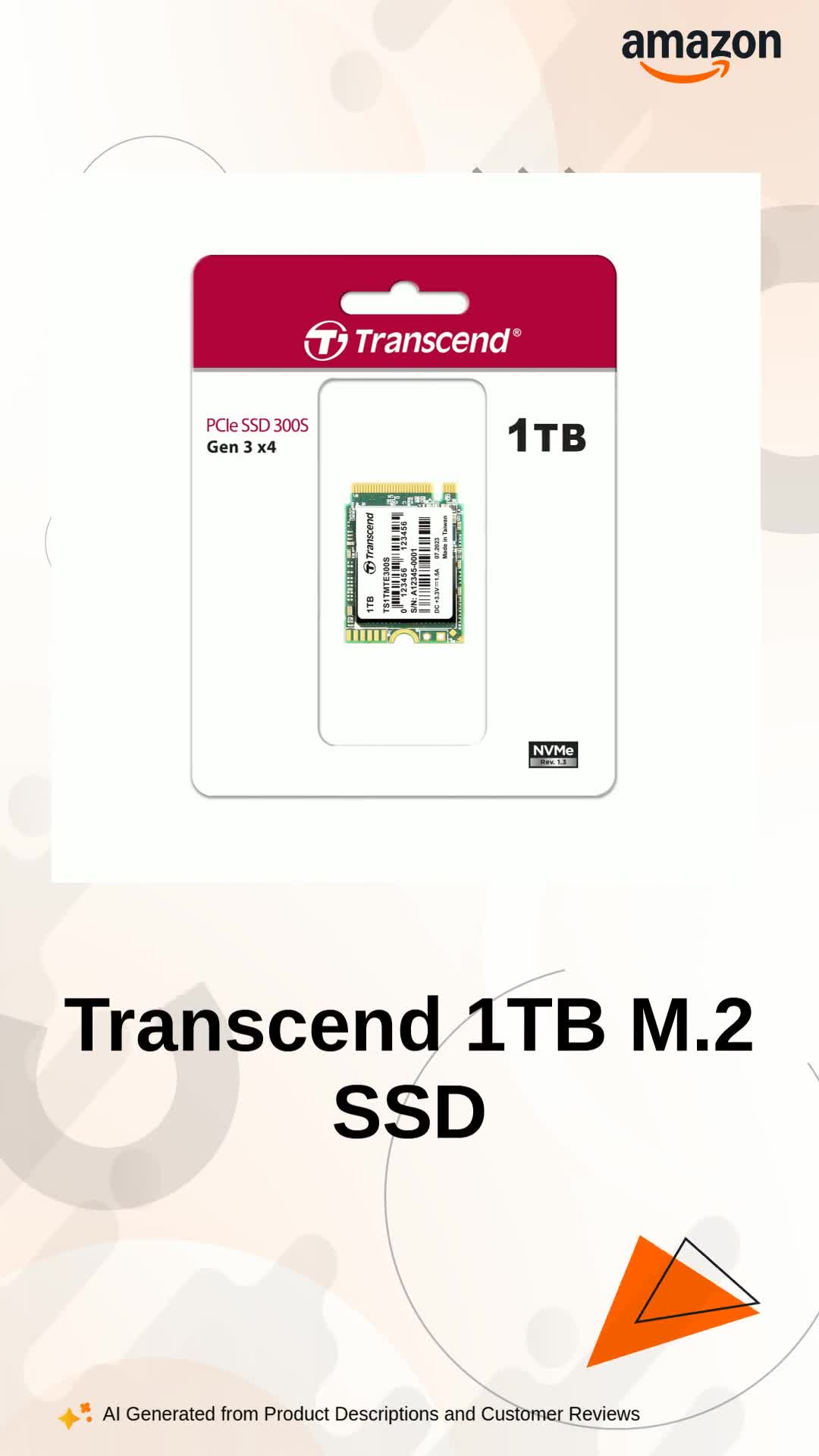 Transcend 1TB M.2 2230 NVMe PCIe Gen3 x4 Internal SSD