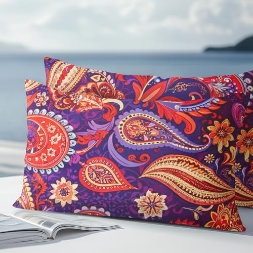 Waterproof Outdoor Pillows, 12 * 20 Inch Feather and Down Filled ...