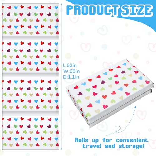 Image of Shellwei Vinyl Nap Mat Kid Preschool Daycare Sleep Mat,Heart