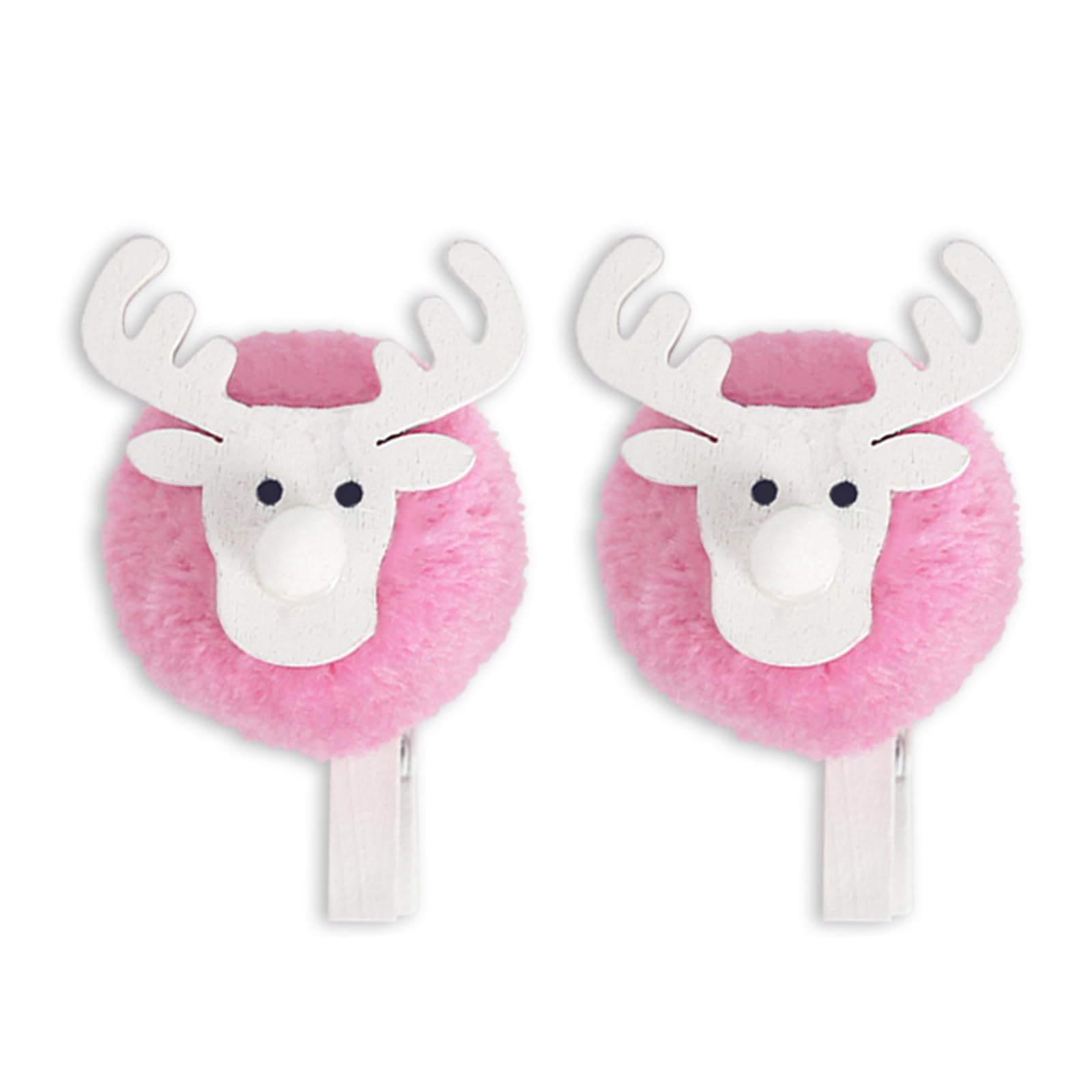 Carotoe C Arotoe 2Pcs Hristmas Reindeer Wooden Note Lips Soft Plush Wood Photo Holder Lip For Hristmas Tree Photo Wall Decoration Reindeer Decorations