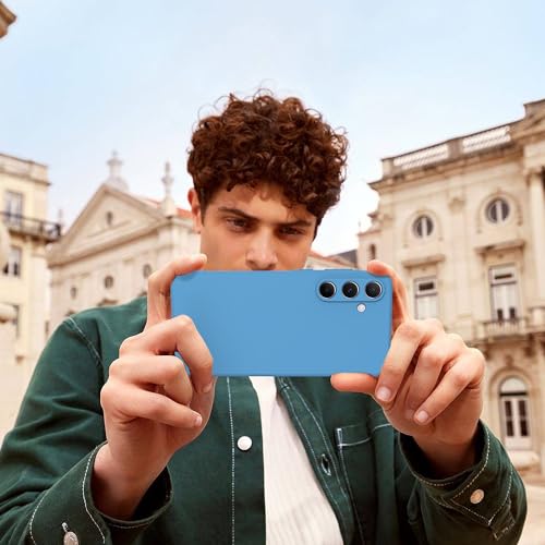 ARRYNN Etui do Samsung Galaxy A55 5G (6,6 cala) + folia ochronna, etui na telefon komórkowy z płynnego silikonu TPU, etui ochronne do Samsung Galaxy A55 5G - niebieskie