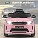 HONEY JOY Ride on Car, Licensed Land Rover Discovery Electric Vehicle for Kids, Music, Horn, Soft Start, 12V Ride On Toy with Remote Control, Gift for Boys Girls (Pink)